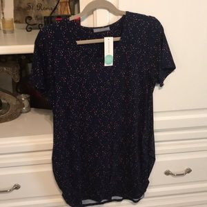NWT Loveappella Maternity Navy Shirt